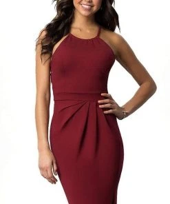 Harper And Lemon - 22108 Sleeveless Cutout Racerback Midi Dress