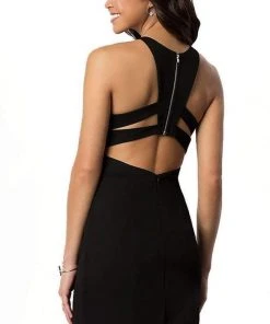 Harper And Lemon - 22108 Sleeveless Cutout Racerback Midi Dress