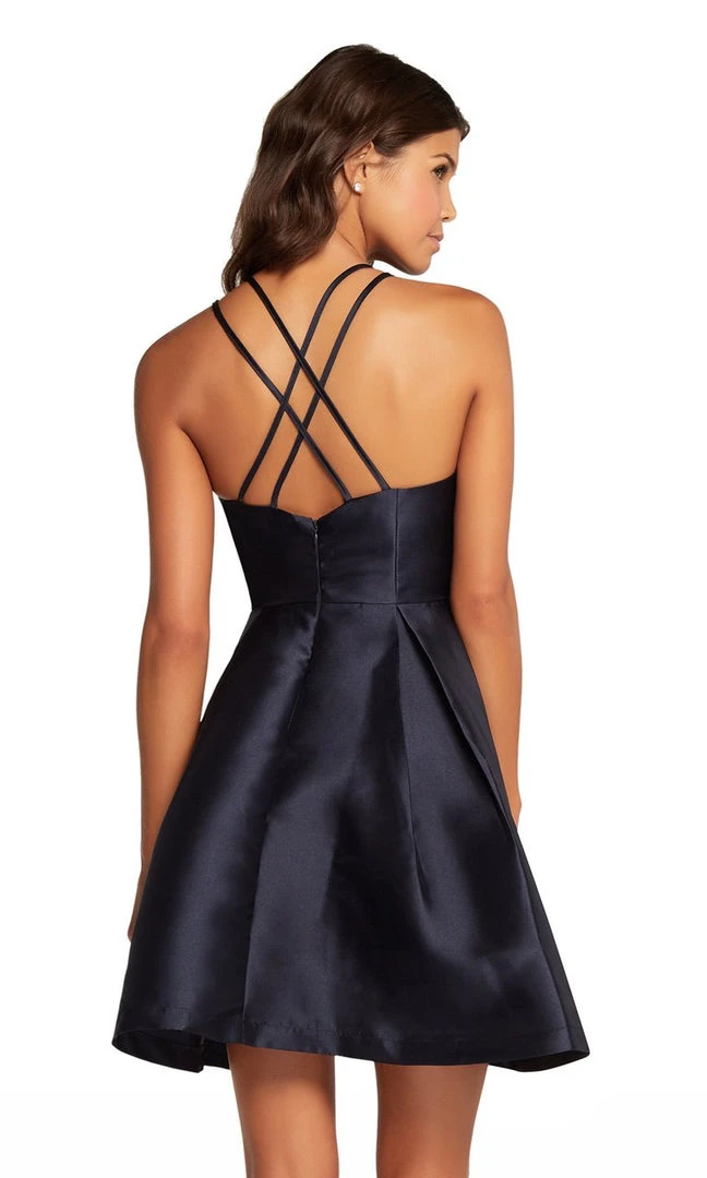 Cocktail Dresses Harper And Lemon - 22109 Sleek V-neck Short A-line Dress 6 Cocktail Dresses Harper And Lemon - 22109 Sleek V-neck Short A-line Dress