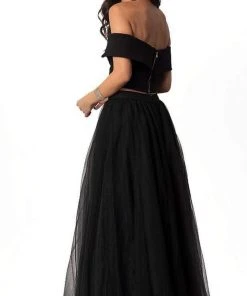 Formal Gowns Harper And Lemon - 221112 Two Piece Off Shoulder A Line Dress