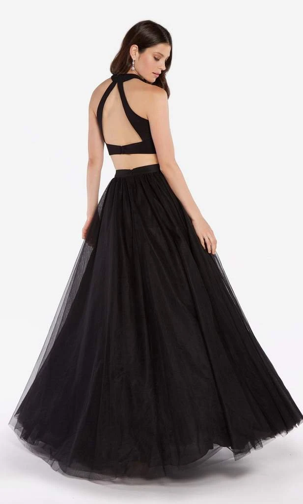 Harper And Lemon - 22250 Two Tone Jersey Halter Tulle A-line Dress 4 Harper And Lemon - 22250 Two Tone Jersey Halter Tulle A-line Dress