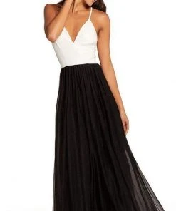 Harper And Lemon - 22266 Two Tone Plunging V-neck A-line Dress Formal Gowns