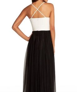 Harper And Lemon - 22266 Two Tone Plunging V-neck A-line Dress Formal Gowns