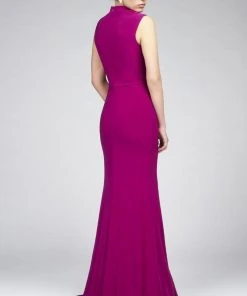 Ieena Duggal - 25034I High Neck Dual Slit Sheath Gown Formal Gowns