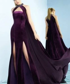 Ieena Duggal - 25646i Strapless Sheath With High Halter Cape 7 Ieena Duggal - 25646i Strapless Sheath With High Halter Cape