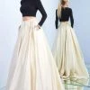 Formal Gowns Ieena Duggal - 26069I Two-Piece Jeweled Neck Long Sleeve Ballgown