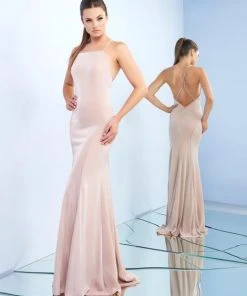 Ieena Duggal - 26079I Cut-In Bodice Crisscross-Strapped Long Gown Formal Gowns 7 Ieena Duggal - 26079I Cut-In Bodice Crisscross-Strapped Long Gown Formal Gowns