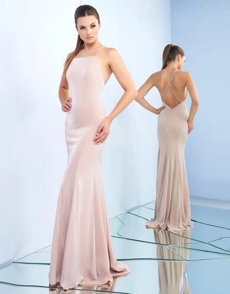 Ieena Duggal - 26079I Cut-In Bodice Crisscross-Strapped Long Gown Formal Gowns 5 Ieena Duggal - 26079I Cut-In Bodice Crisscross-Strapped Long Gown Formal Gowns