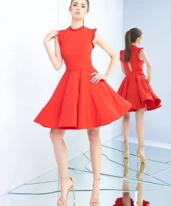 Ieena Duggal - 48772I Sleeveless Keyhole Style Back Cocktail Dress