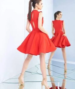 Ieena Duggal - 48772I Sleeveless Keyhole Style Back Cocktail Dress