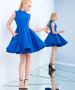 Ieena Duggal - 48772I Sleeveless Keyhole Style Back Cocktail Dress