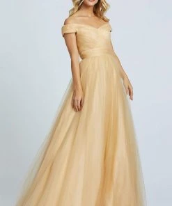 Ieena Duggal - 48778I Tulle Off Shoulder A-Line Evening Gown