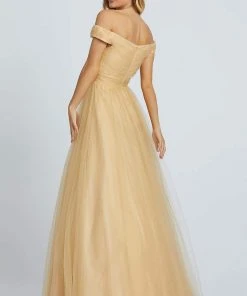 Ieena Duggal - 48778I Tulle Off Shoulder A-Line Evening Gown