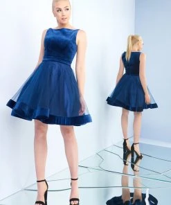 Plus Size Dresses Ieena Duggal - 48781I Fitted Bateau A-Line Cocktail Dress 5 Plus Size Dresses Ieena Duggal - 48781I Fitted Bateau A-Line Cocktail Dress