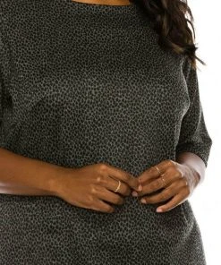 Cocktail Dresses ILE Clothing - PP351 Knee Length Animal Print Dress