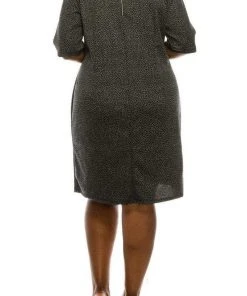 Cocktail Dresses ILE Clothing - PP351 Knee Length Animal Print Dress