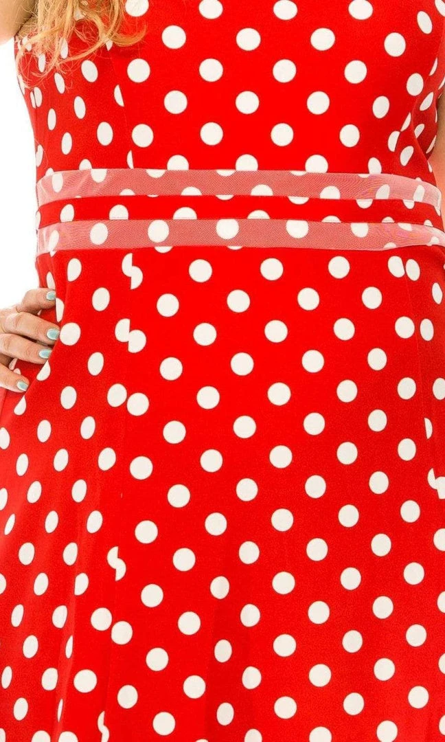 ILE Clothing - SCP5708 Bateau A-Line Knee-Length Dress 14 ILE Clothing - SCP5708 Bateau A-Line Knee-Length Dress