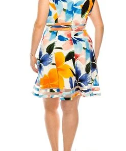 ILE Clothing - SCP5708 Bateau A-Line Knee-Length Dress 35 ILE Clothing - SCP5708 Bateau A-Line Knee-Length Dress