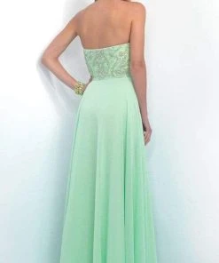Formal Gowns Intrigue - 164 Strapless Embellished Sweetheart Bodice A-line Dress - 1 Pc Mint Green In Size 0 Available 5 Formal Gowns Intrigue - 164 Strapless Embellished Sweetheart Bodice A-line Dress - 1 Pc Mint Green In Size 0 Available