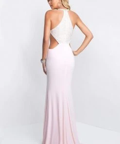 Blush By Alexia Designs Formal Gowns Intrigue - 400 Halter Beaded Cutout Long Dress
