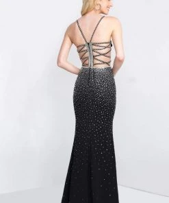 Blush By Alexia Designs Intrigue - 402 Embellished Bateau Sheath Dress