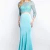 Blush By Alexia Designs Formal Gowns Intrigue - 438 Beaded Illusion Bateau Sheath Dress