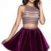 Blush By Alexia Designs Cocktail Dresses Intrigue - 466 Two Piece Bejeweled Velvet A-line Dress