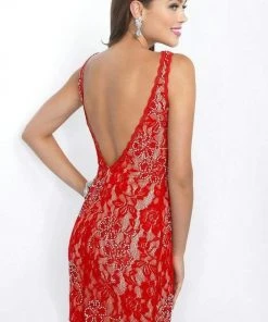 Blush By Alexia Designs Intrigue - Bateau Neckline Lace Cocktail Dress 41S 7 Blush By Alexia Designs Intrigue - Bateau Neckline Lace Cocktail Dress 41S