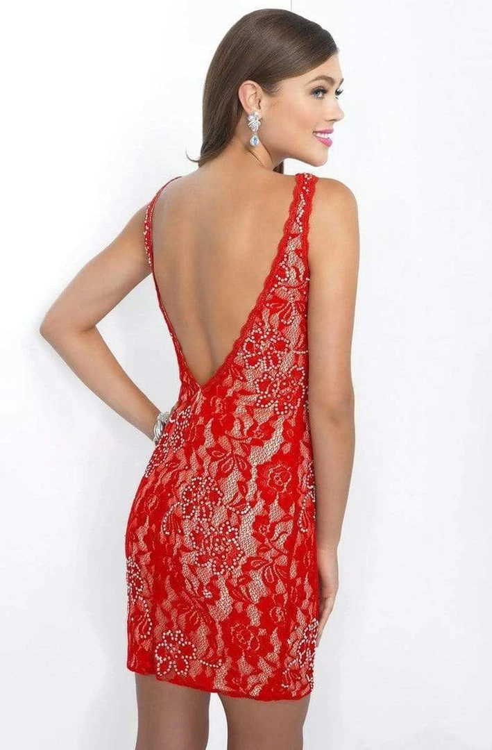 Blush By Alexia Designs Intrigue - Bateau Neckline Lace Cocktail Dress 41S 5 Blush By Alexia Designs Intrigue - Bateau Neckline Lace Cocktail Dress 41S