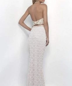 Blush By Alexia Designs Intrigue - Golden Embellished Halter Top Two-Piece Dress 263 5 Blush By Alexia Designs Intrigue - Golden Embellished Halter Top Two-Piece Dress 263