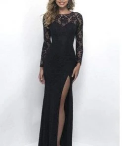 Blush By Alexia Designs Formal Gowns Intrigue - Long Sleeve Lace Sheath Evening Gown 258
