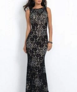 Blush By Alexia Designs Intrigue - Sleeveless Embellished Lace Overlay Gown 41