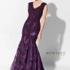 Ivonne D By Mon Cheri - Scalloped Lace Mermaid Evening Gown 215D08 - 1 Pc Eggplant In Size 4 Available Formal Gowns 1 Ivonne D By Mon Cheri - Scalloped Lace Mermaid Evening Gown 215D08 - 1 Pc Eggplant In Size 4 Available Formal Gowns