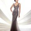 Formal Gowns Ivonne D By Mon Cheri - Sleeveless V Neckline Beaded Tulle Trumpet Gown 116D23 - 1 Pc Dark Gray In Size 10 Available 2 Formal Gowns Ivonne D By Mon Cheri - Sleeveless V Neckline Beaded Tulle Trumpet Gown 116D23 - 1 Pc Dark Gray In Size 10 Available