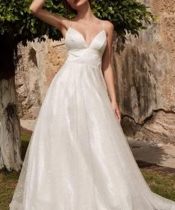 Formal Gowns J'Adore Dresses - J15026 Polka Dot Glittered A-line Dress