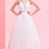Formal Gowns J'Adore Dresses - J16001 Sheer Plunging V Neck Sparkle Tulle Ballgown 1 Formal Gowns J'Adore Dresses - J16001 Sheer Plunging V Neck Sparkle Tulle Ballgown