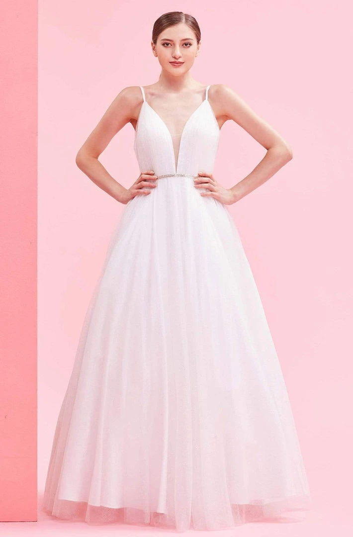 Formal Gowns J'Adore Dresses - J16001 Sheer Plunging V Neck Sparkle Tulle Ballgown 3 Formal Gowns J'Adore Dresses - J16001 Sheer Plunging V Neck Sparkle Tulle Ballgown