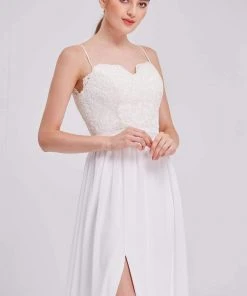 J'Adore Dresses - J16017 Laced Chiffon A-line Long Dress
