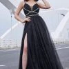Formal Gowns J'Adore Dresses - J16021 Plunging V-Neck Pleated Ballgown