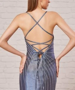 J'Adore Dresses - J18047 Bead-Trimmed High Slit Mermaid Gown 11 J'Adore Dresses - J18047 Bead-Trimmed High Slit Mermaid Gown