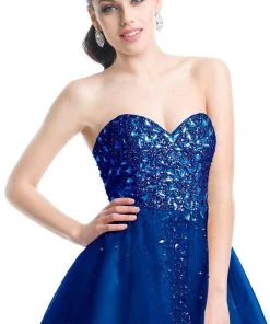 Formal Gowns J'Adore Dresses - J5056L Strapless Fully Beaded Bodice Tulle A-Line Gown