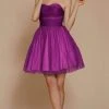 J'Adore Dresses - J5081 Strapless Ruched Bodice Fit And Flare Tulle Dress Cocktail Dresses