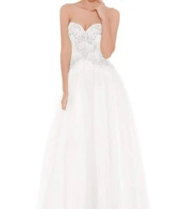 J'Adore Dresses - J6028W Beaded Sweetheart A-Line Dress