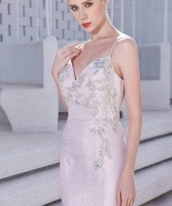 J'Adore Dresses - JM105 Beaded Fitted Bodice Glitter Net Mermaid Gown Plus Size Dresses 16 J'Adore Dresses - JM105 Beaded Fitted Bodice Glitter Net Mermaid Gown Plus Size Dresses