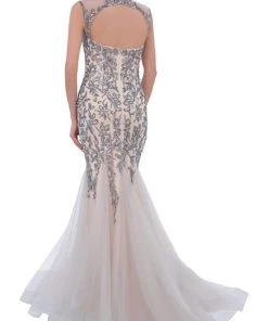J'Adore Dresses - J11325 Beaded Tulle Mermaid Dress 5 J'Adore Dresses - J11325 Beaded Tulle Mermaid Dress