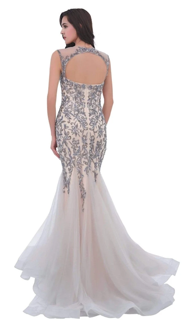 J'Adore Dresses - J11325 Beaded Tulle Mermaid Dress 4 J'Adore Dresses - J11325 Beaded Tulle Mermaid Dress