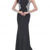 J'Adore Dresses - J11351 Lace Applique Bateau Trumpet Dress Formal Gowns