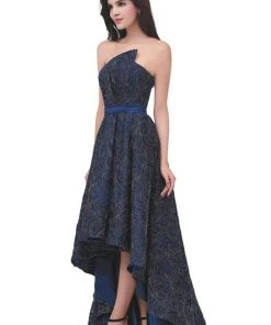 J'Adore Dresses - J11355 Strapless Asymmetrical Bodice High Low Gown Formal Gowns