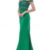 J'Adore Dresses - J11359 Off Shoulder Lattice Accent Evening Gown
