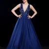 J'Adore Dresses - J12003 Sequined Plunging V-Neck Ballgown Prom Dresses 1 J'Adore Dresses - J12003 Sequined Plunging V-Neck Ballgown Prom Dresses